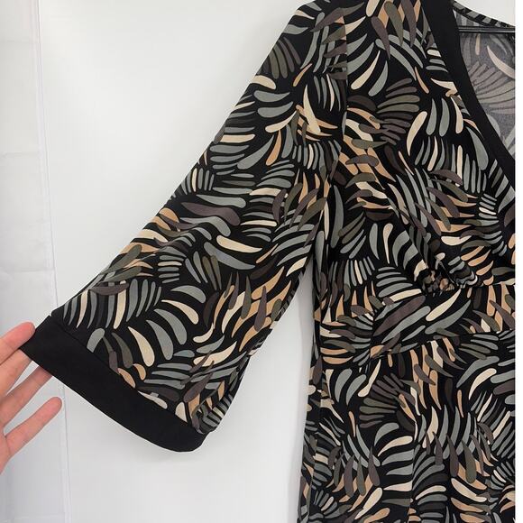 Lane Bryant Babydoll Too Sz 18/20 Y2K Boho Tropical Retro Coastal Stretch 70s - Picture 3 of 8